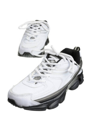 Pair of light sports men's shoes, isolated on white background